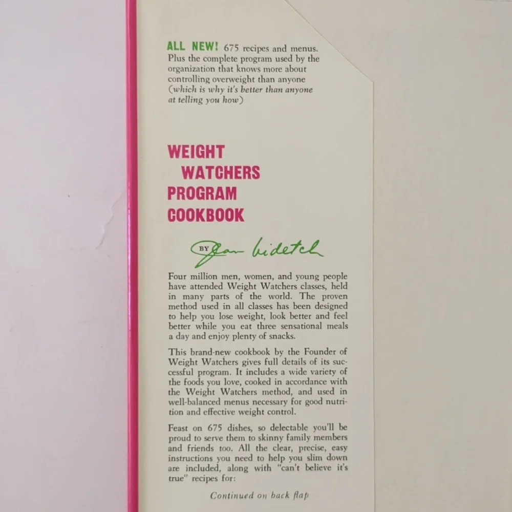 Weight Watchers Program Cookbook - 1976 vintage - Picture 4 of 12